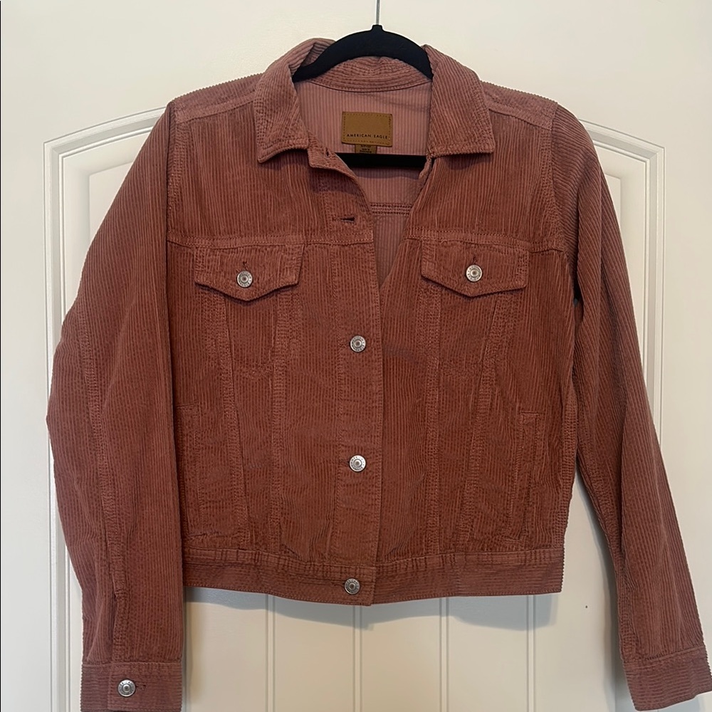 American Eagle Corduroy Jacket in Rust